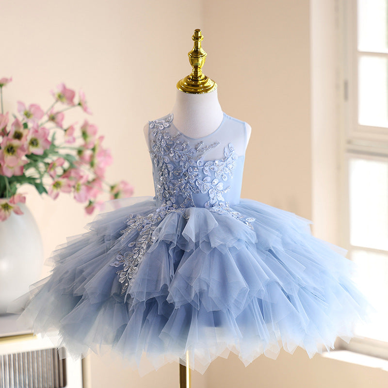 High-end Affordable Luxury Minority Children Birthday Princess Dress Tulle Tutu