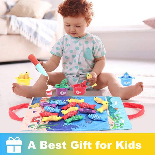Baby Fishing Toys Three-dimensional Fabric Crawling Early Education Enlightenment