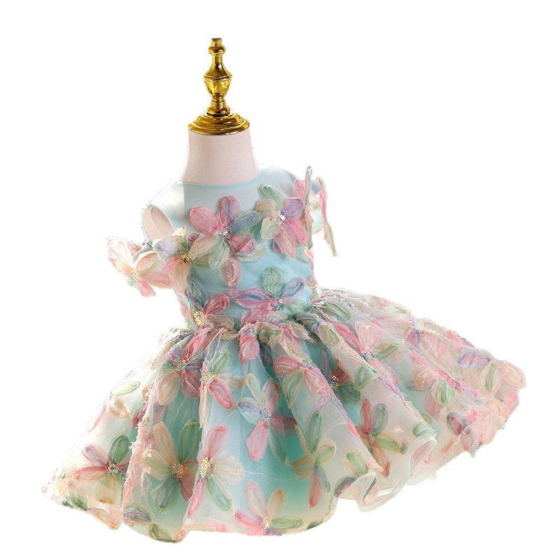 Children's Birthday Princess Dress Piano Performance